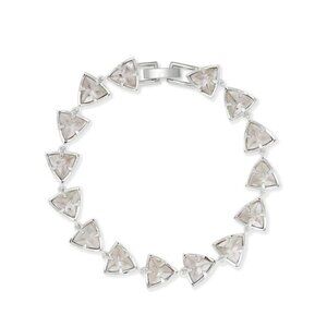 New Kendra Scott Perry Silver Link Bracelet in Gray Illusion NWT